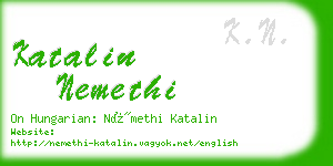 katalin nemethi business card
